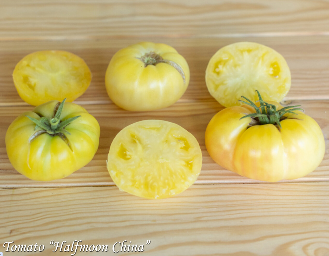 Tomato Halfmoon China, Белый крупноплодный томат Китайский Полумесяц